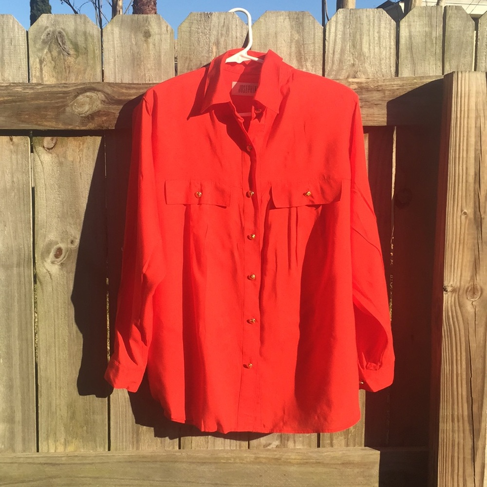 VTG Orang/Red Josephine button-down